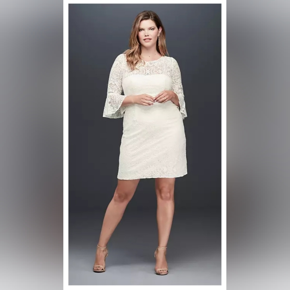 Short Lace Dress, Bell Sleeves